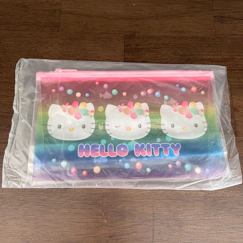 Sanrio Rainbow Fairy Zipper Bag Pencil‎ Pouch Kids OS Multi Vintage 2000